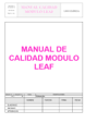 MANUAL DE CALIDAD PARA FINCAS ESTÁNDAR LEAF